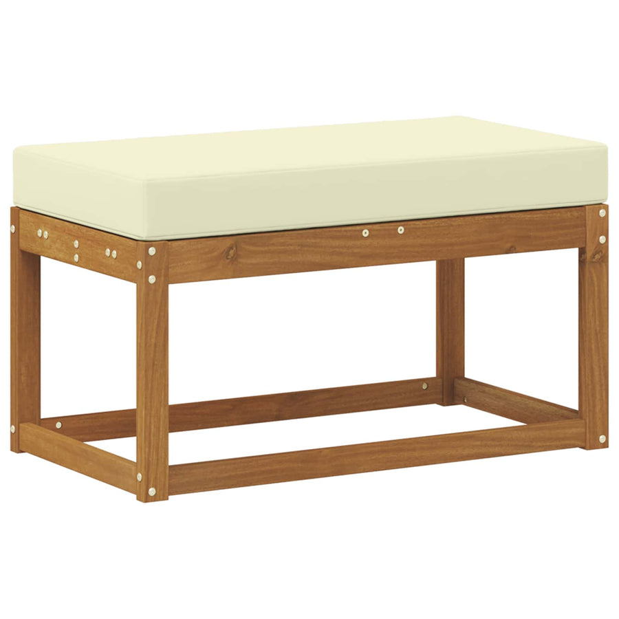 Hocker Natuurlijk en Crème 79 x 43 x 37 cm Massief Acaciahout