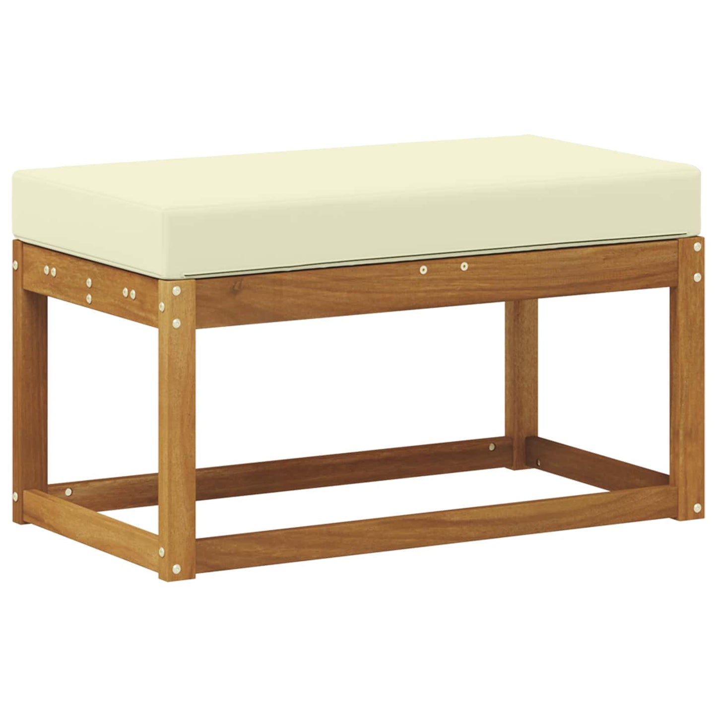 Hocker Natuurlijk en Crème 79 x 43 x 37 cm Massief Acaciahout