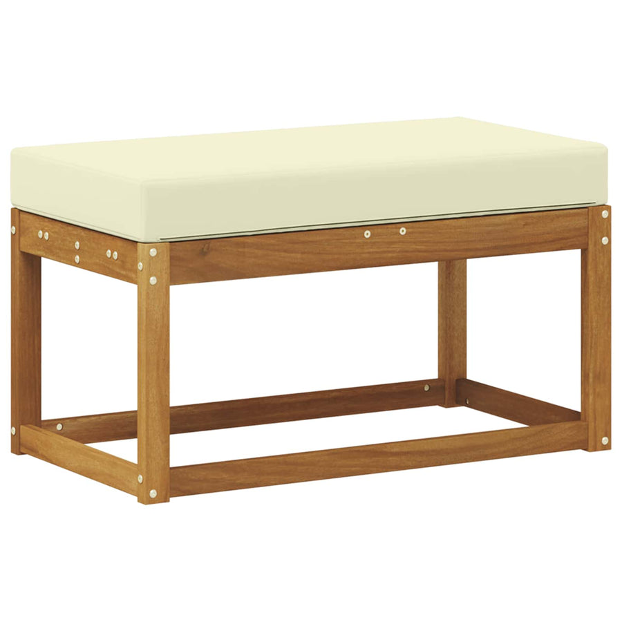 Hocker Natuurlijk en Crème 79 x 43 x 37 cm Massief Acaciahout