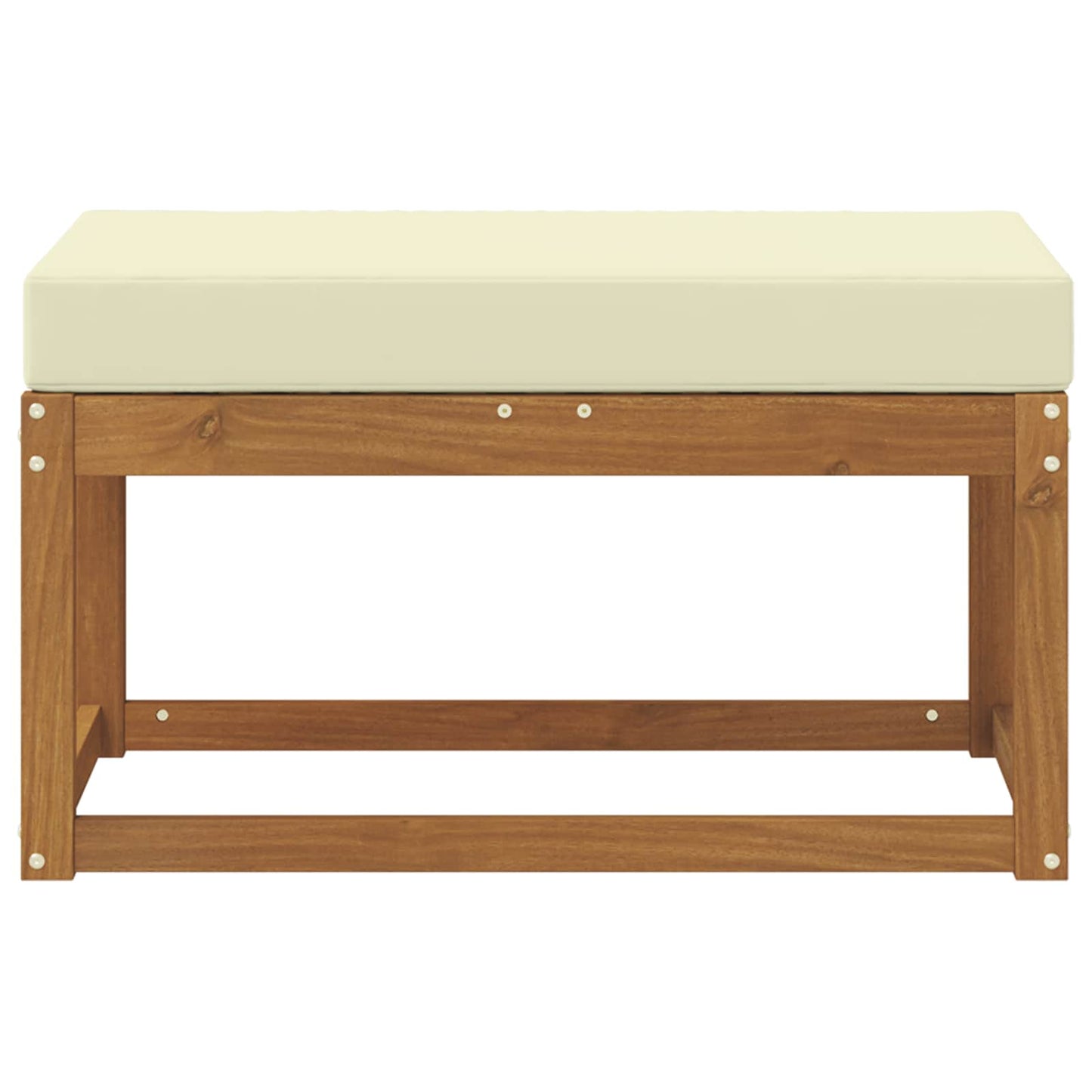 Hocker Natuurlijk en Crème 79 x 43 x 37 cm Massief Acaciahout