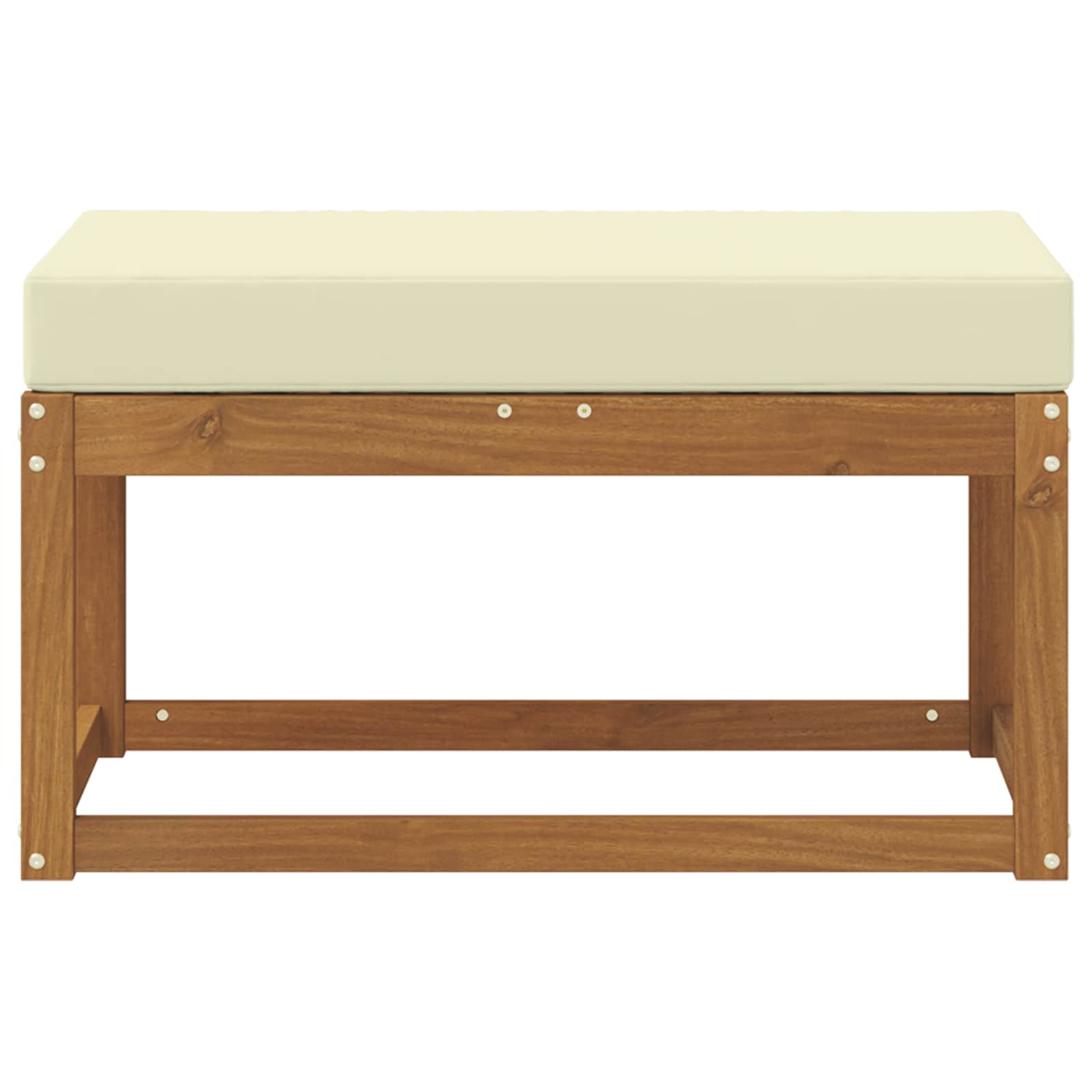 Hocker Natuurlijk en Crème 79 x 43 x 37 cm Massief Acaciahout