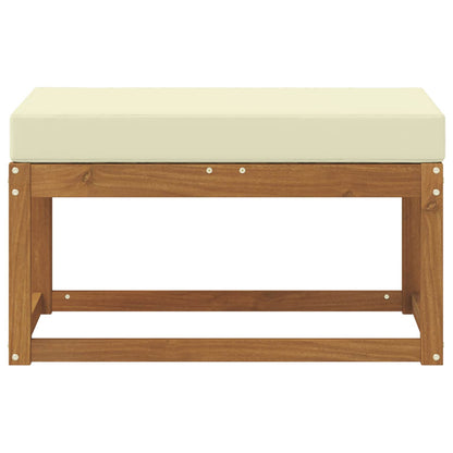 Hocker Natuurlijk en Crème 79 x 43 x 37 cm Massief Acaciahout