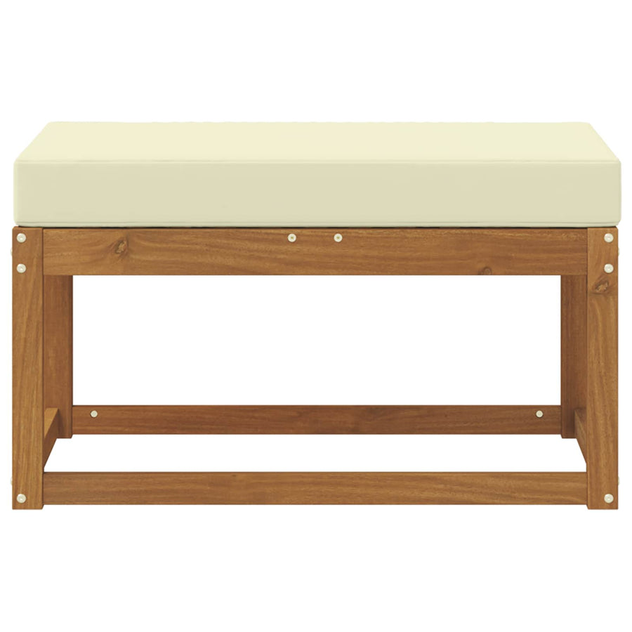 Hocker Natuurlijk en Crème 79 x 43 x 37 cm Massief Acaciahout