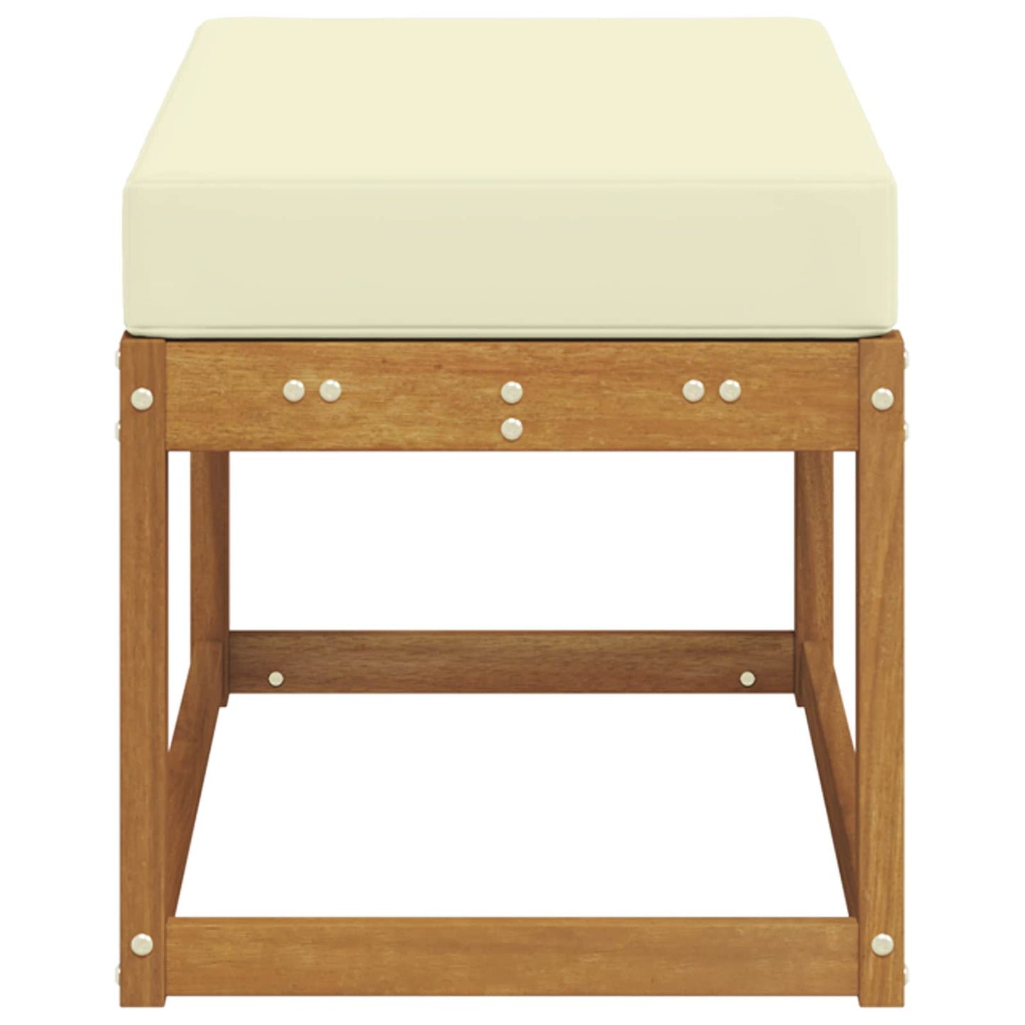 Hocker Natuurlijk en Crème 79 x 43 x 37 cm Massief Acaciahout