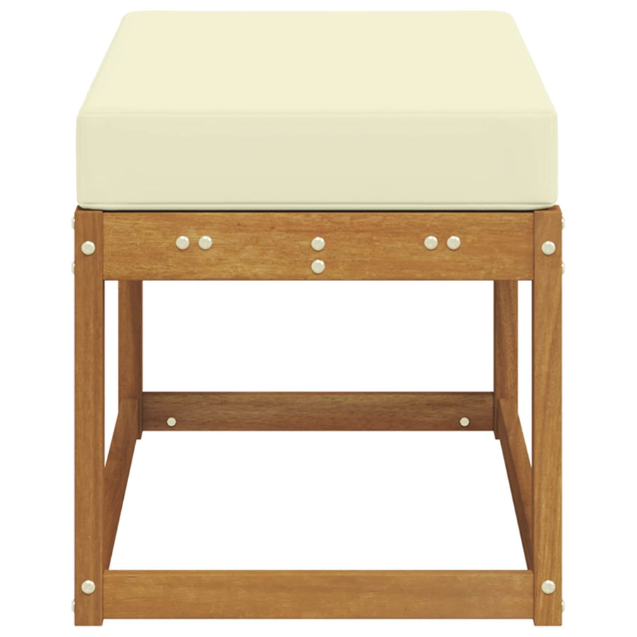 Hocker Natuurlijk en Crème 79 x 43 x 37 cm Massief Acaciahout