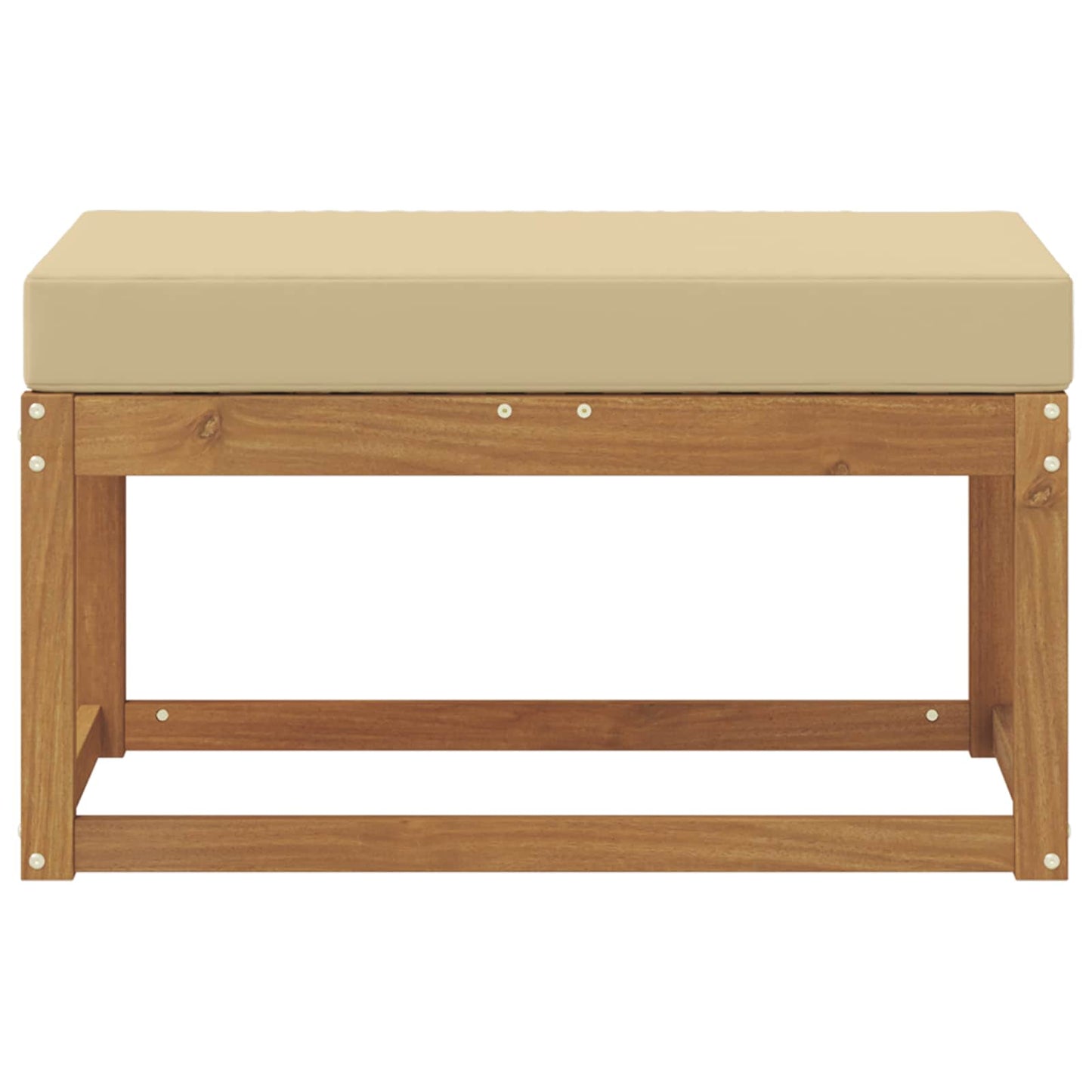 Buitenstoolbank Massief Acaciahout Naturel Natuurlijk en beige