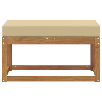 Buitenstoolbank Massief Acaciahout Naturel Natuurlijk en beige