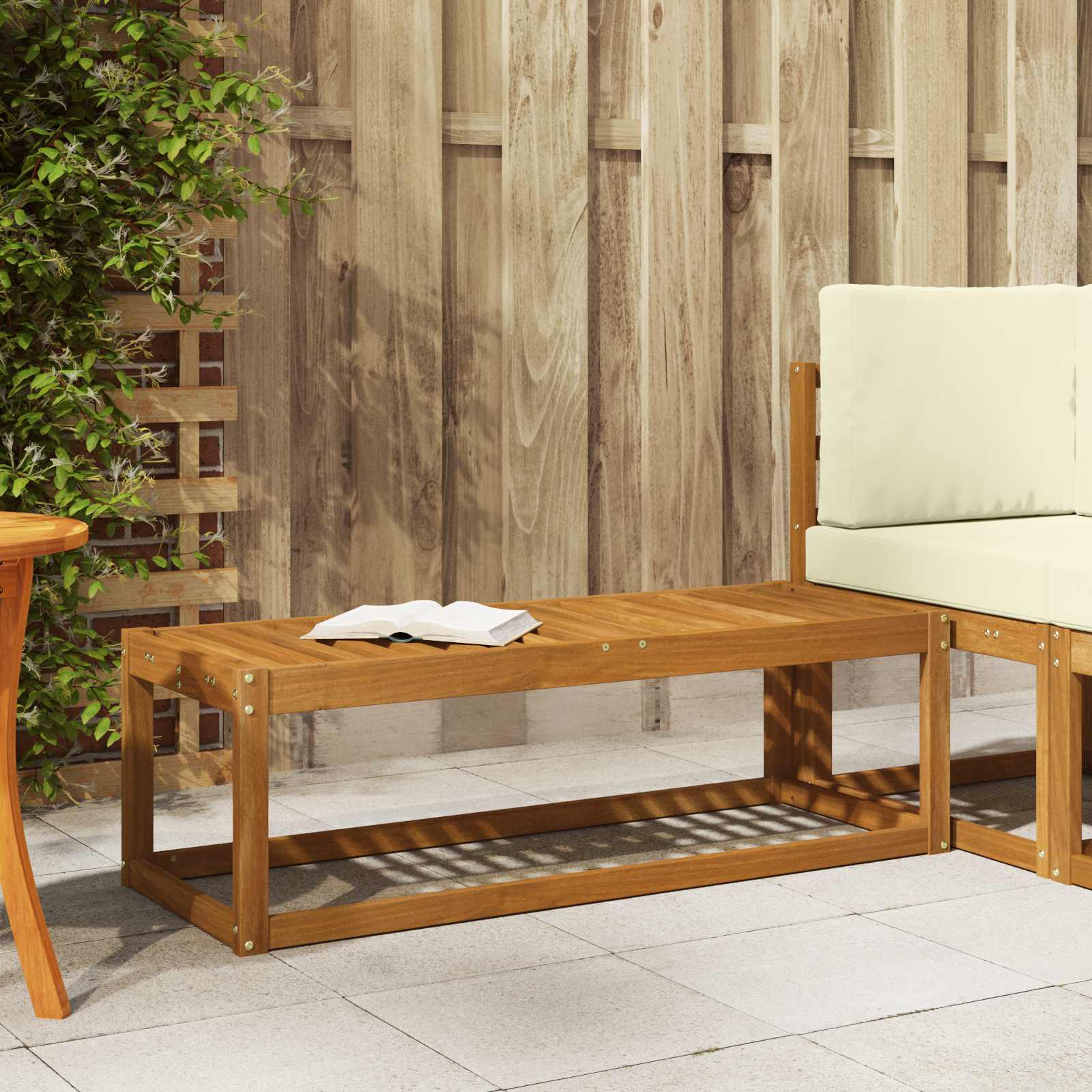 Buitenstoolbank Naturel 115 x 43 x 37 cm Massief Acaciahout