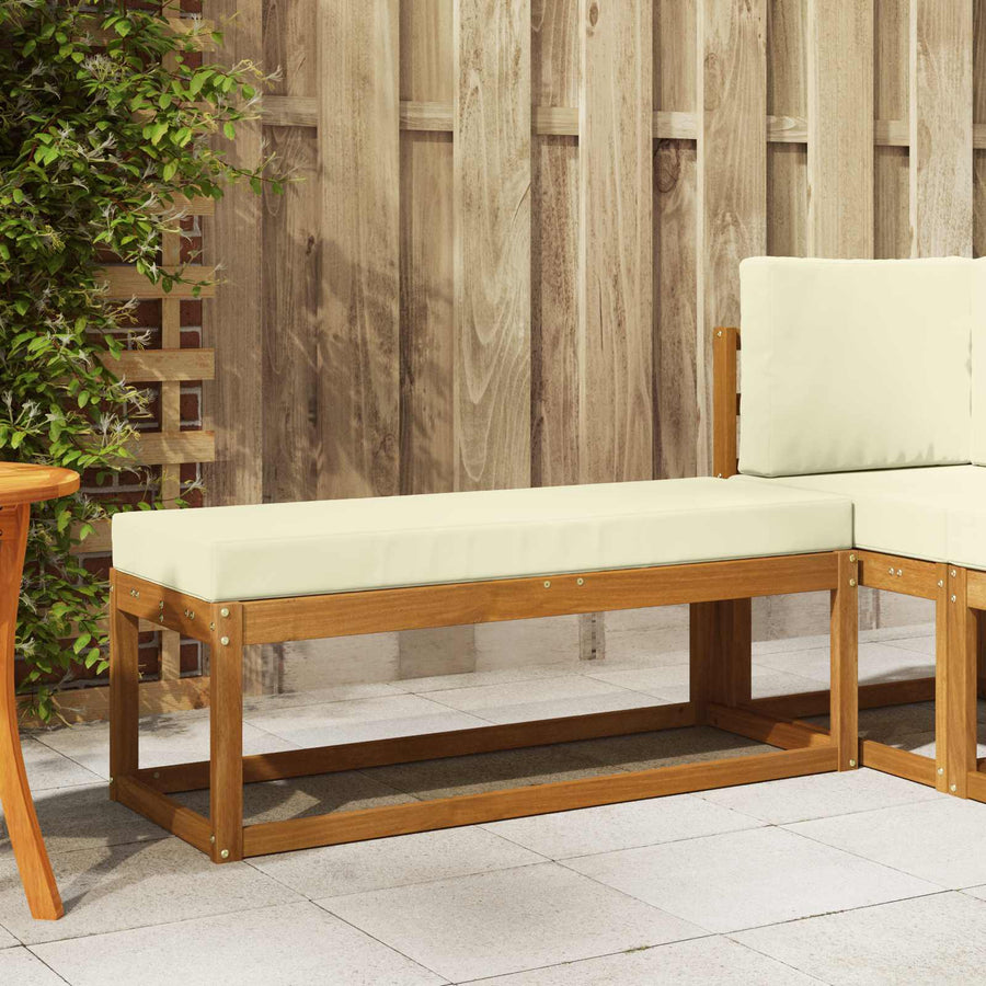 Buiten Krukbank met kussen Natuurlijk en Crème 115 x 43 x 45 cm