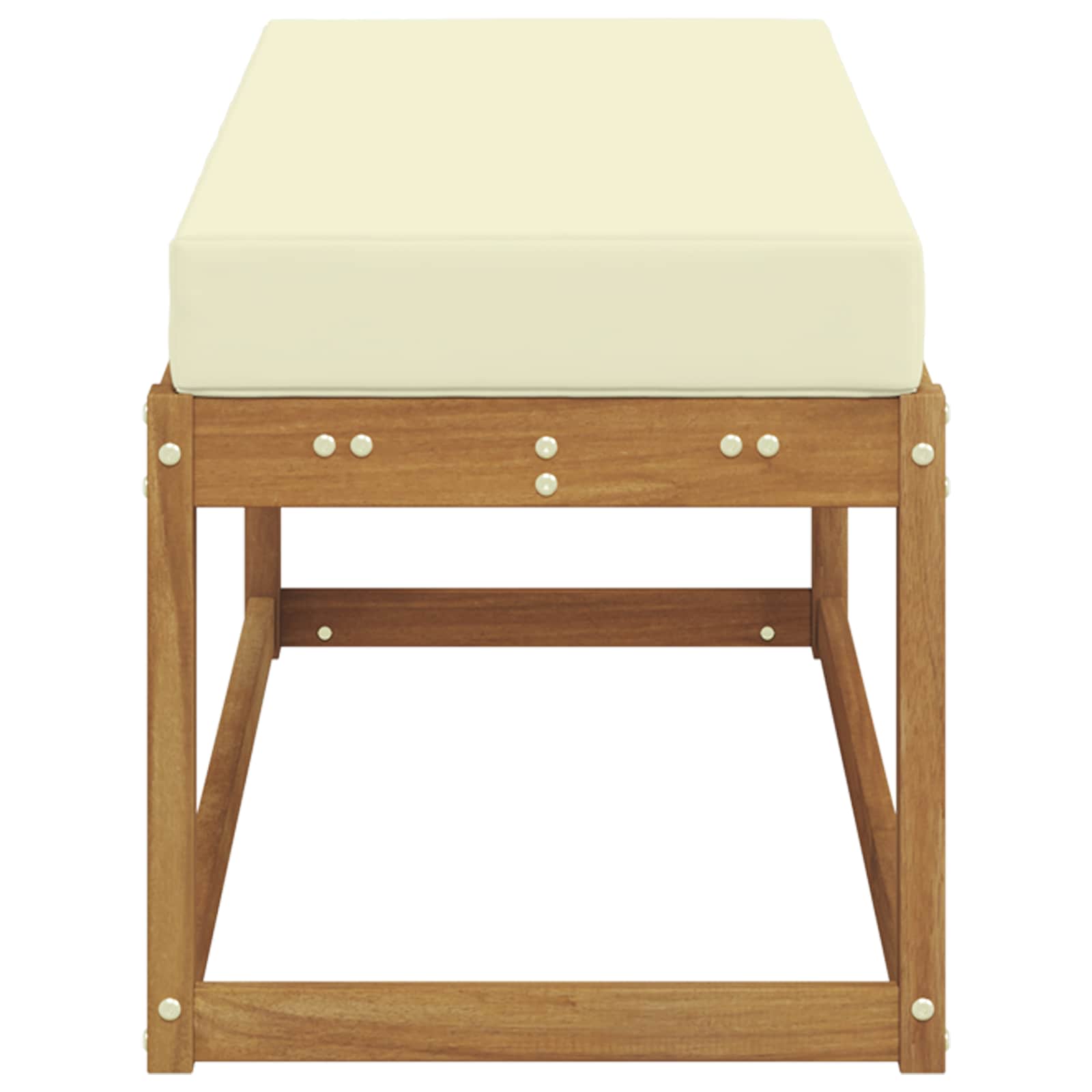 Buiten Krukbank met kussen Natuurlijk en Crème 115 x 43 x 45 cm