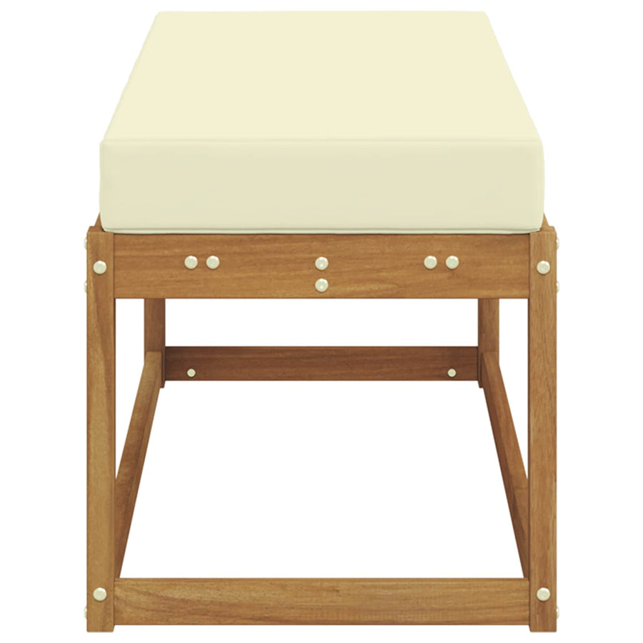 Buiten Krukbank met kussen Natuurlijk en Crème 115 x 43 x 45 cm