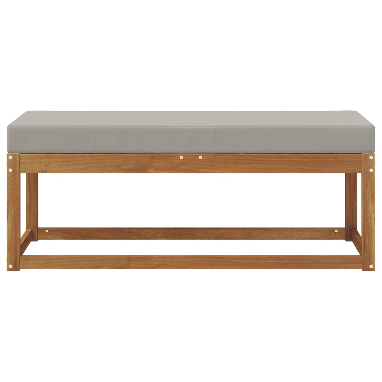 Stoelbank met kussen Natuurlijk en Lichtgrijs 115 x 43 x 37 cm