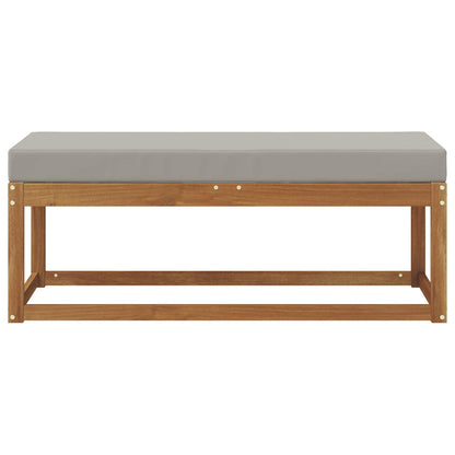 Stoelbank met kussen Natuurlijk en Lichtgrijs 115 x 43 x 37 cm