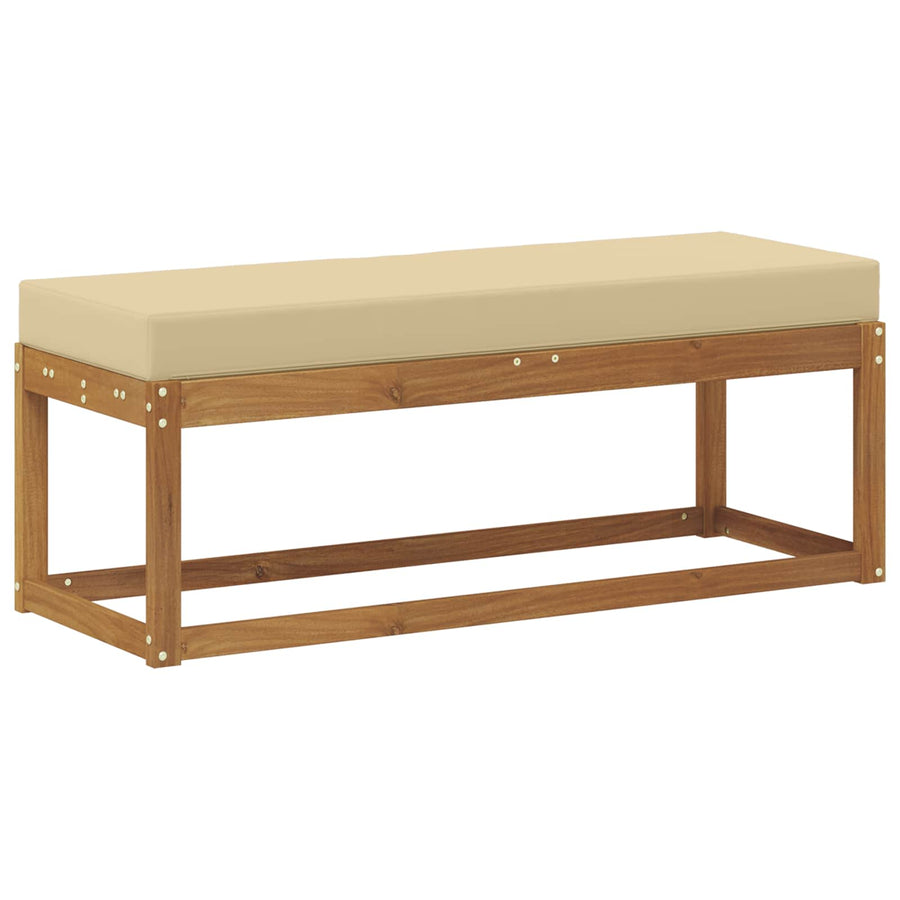 Buitenstoelbank Massief Acaciahout Naturel Natuurlijk en beige