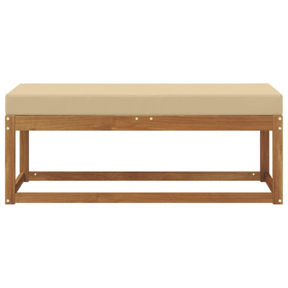 Buitenstoelbank Massief Acaciahout Naturel Natuurlijk en beige