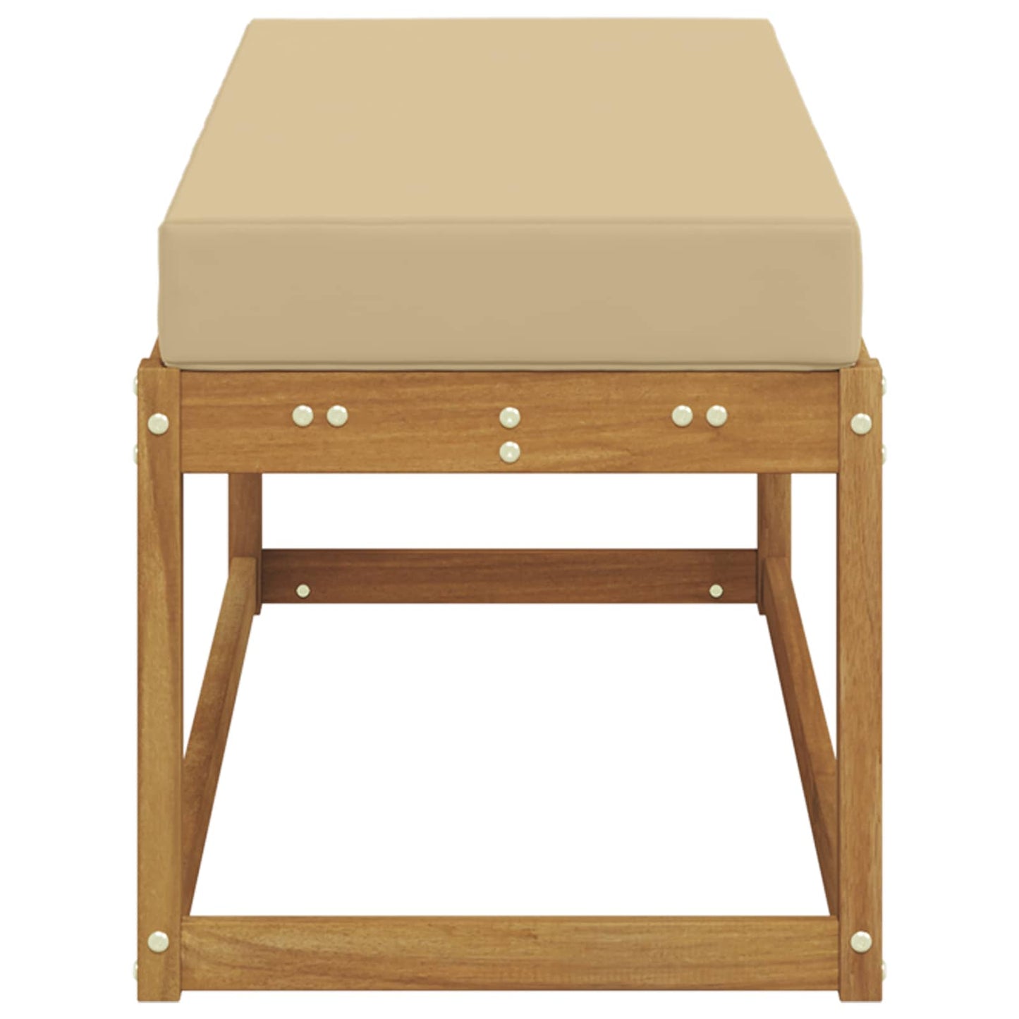 Buitenstoelbank Massief Acaciahout Naturel Natuurlijk en beige