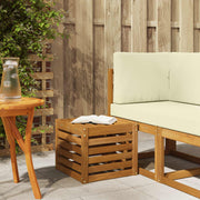 Buitenstoolbank massief acaciahout 43x43x37 cm naturel