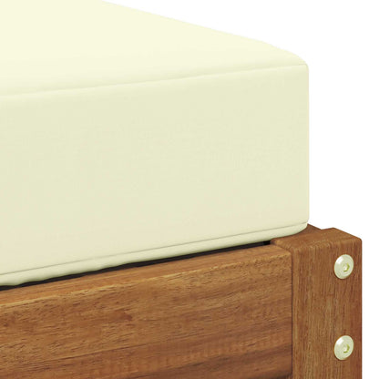 Buiten Stool Bank Massief Acaciahout Naturel Natuurlijk en crème