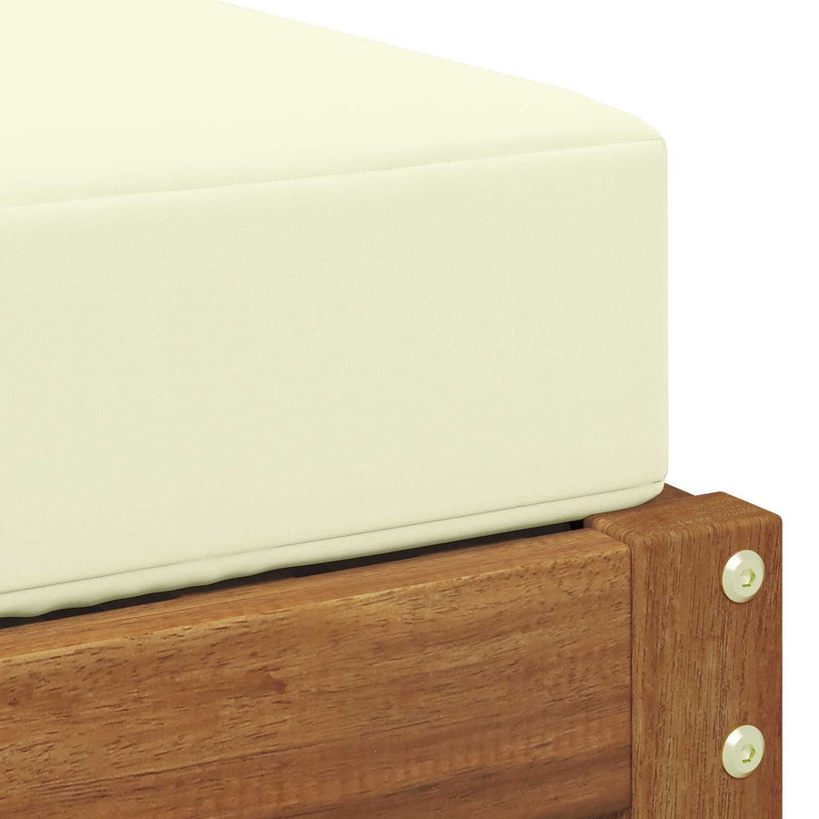 Buiten Stool Bank Massief Acaciahout Naturel Natuurlijk en crème