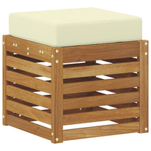 Buiten Stool Bank Massief Acaciahout Naturel Natuurlijk en crème
