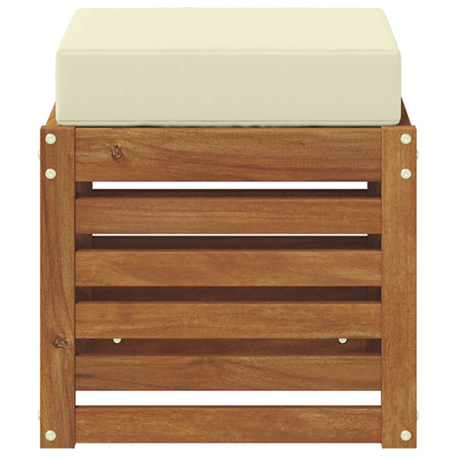 Buiten Stool Bank Massief Acaciahout Naturel Natuurlijk en crème