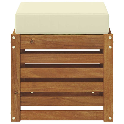 Buiten Stool Bank Massief Acaciahout Naturel Natuurlijk en crème