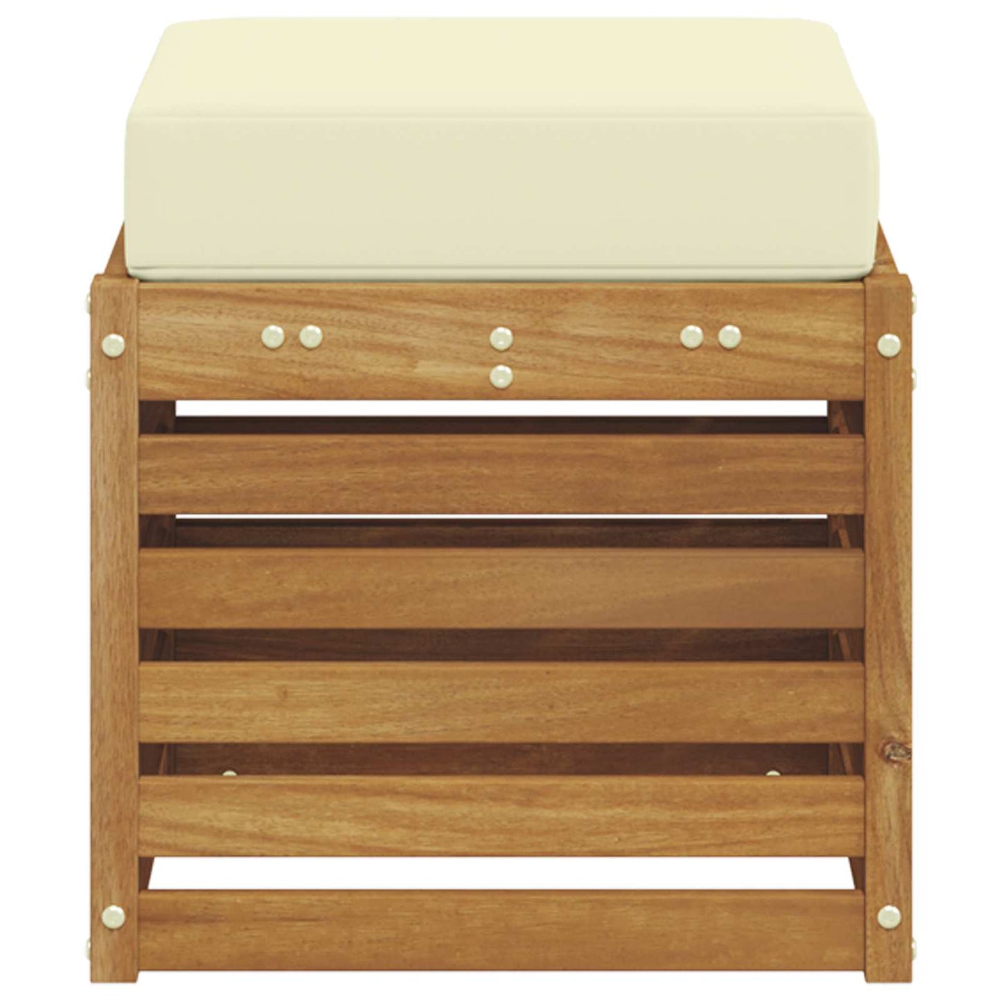 Buiten Stool Bank Massief Acaciahout Naturel Natuurlijk en crème