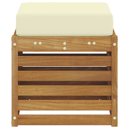 Buiten Stool Bank Massief Acaciahout Naturel Natuurlijk en crème