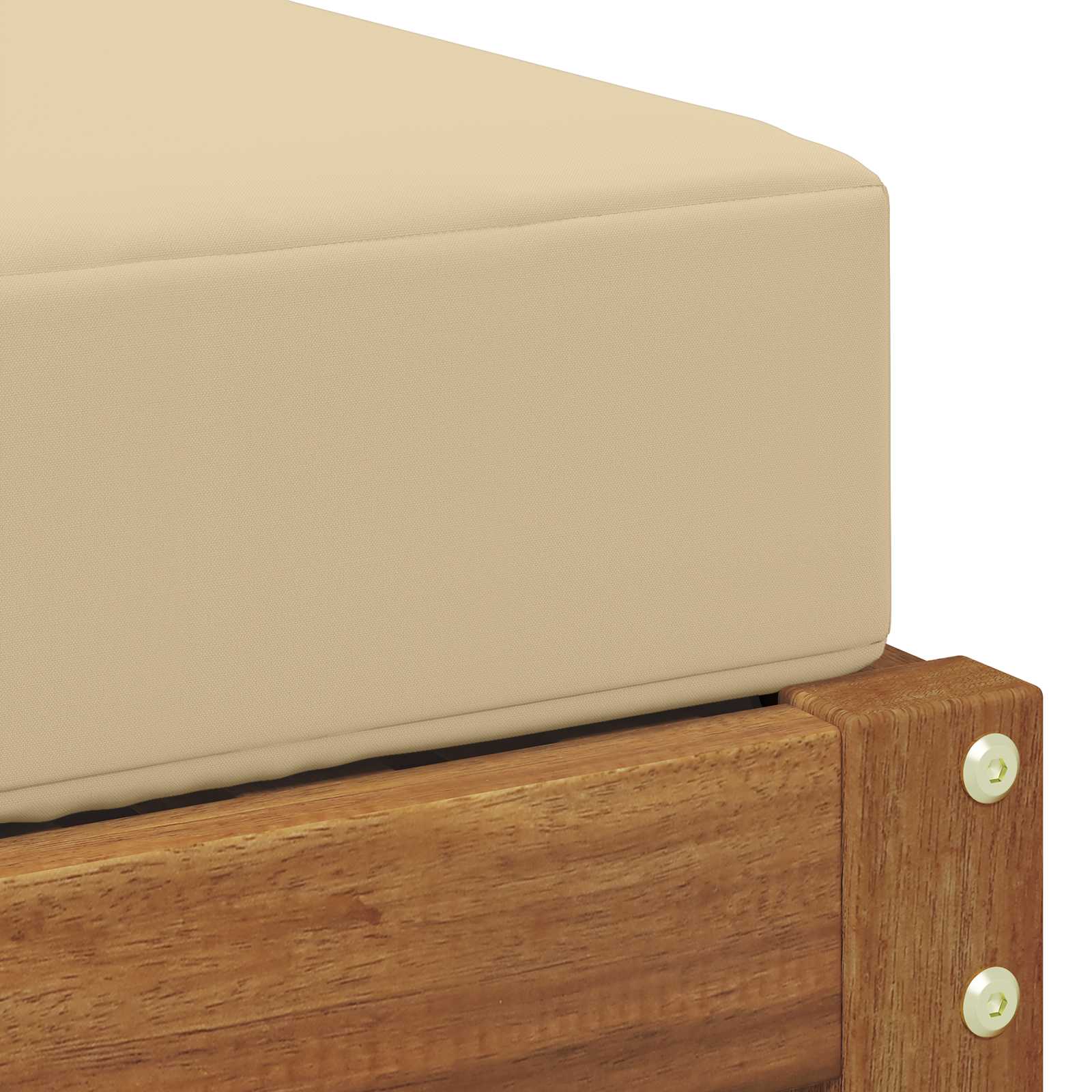 Buitenstoolbank Massief Acaciahout Naturel Natuurlijk en beige