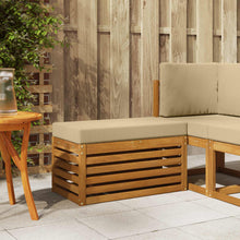 Buitenstoolbank Massief Acaciahout Naturel Natuurlijk en beige