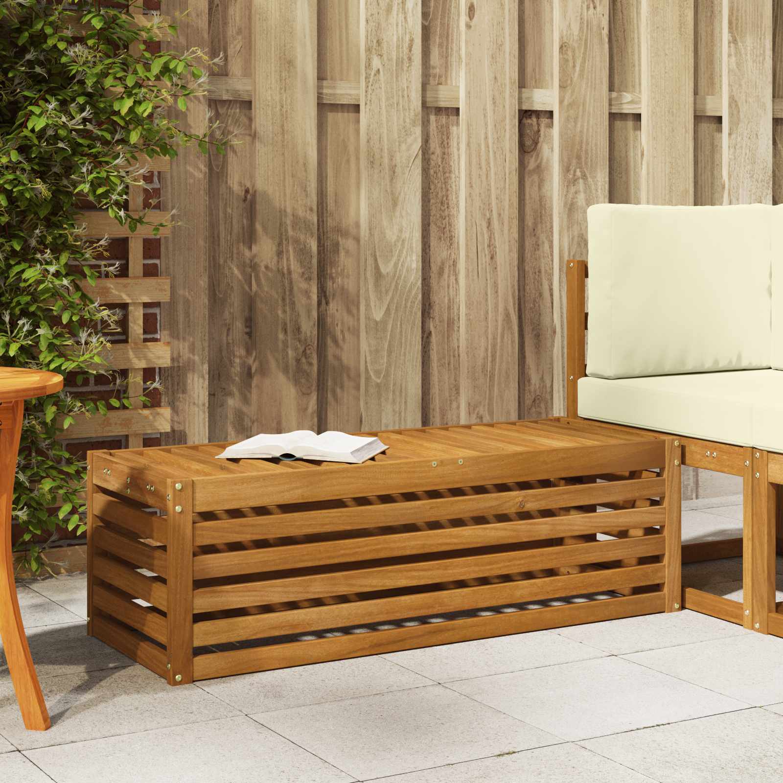 Buitenstoolbank Naturel 115 x 43 x 37 cm Massief Acaciahout