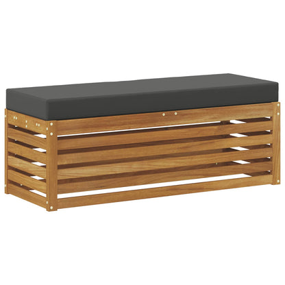 Stoelbank met kussen Natuurlijk en Antraciet 115 x 43 x 37 cm