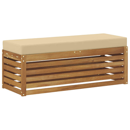 Buitenstoolbank Massief Acaciahout Naturel Natuurlijk en beige