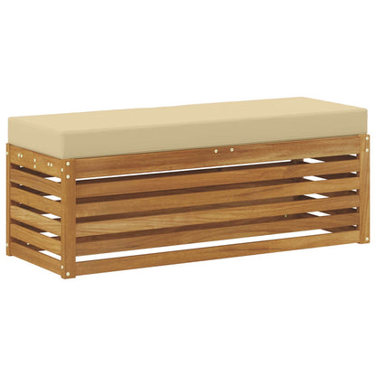 Buitenstoolbank Massief Acaciahout Naturel Natuurlijk en beige