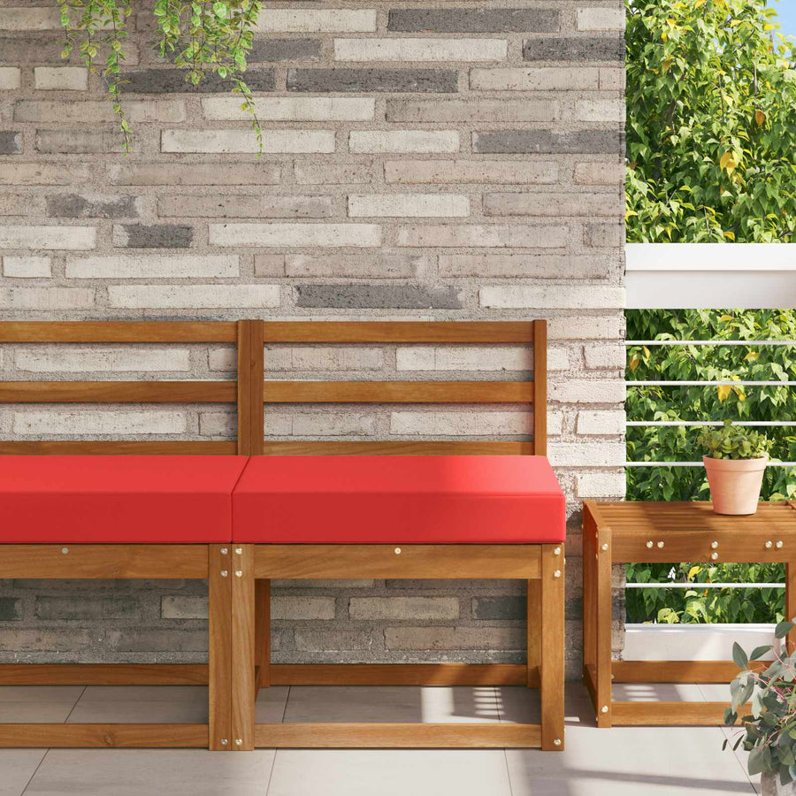 Buiten bankkussen Rood 60 x 60 x 8 cm Polyester