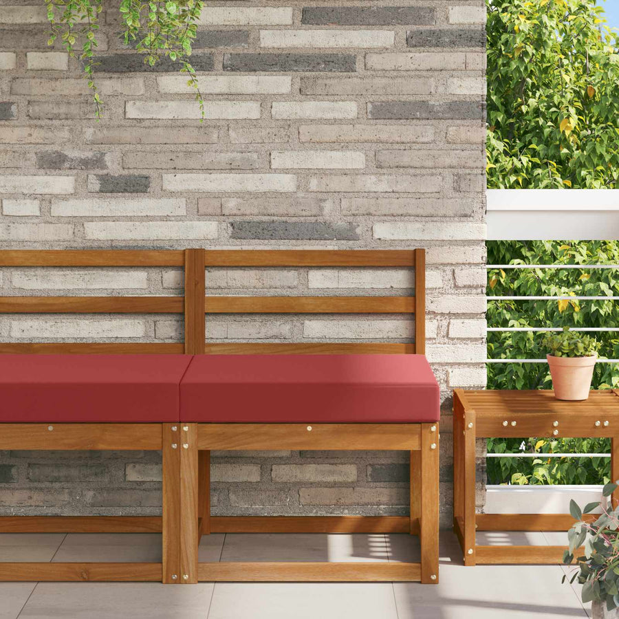 Buiten bankkussen Wijnrood 60 x 60 x 8 cm Polyester