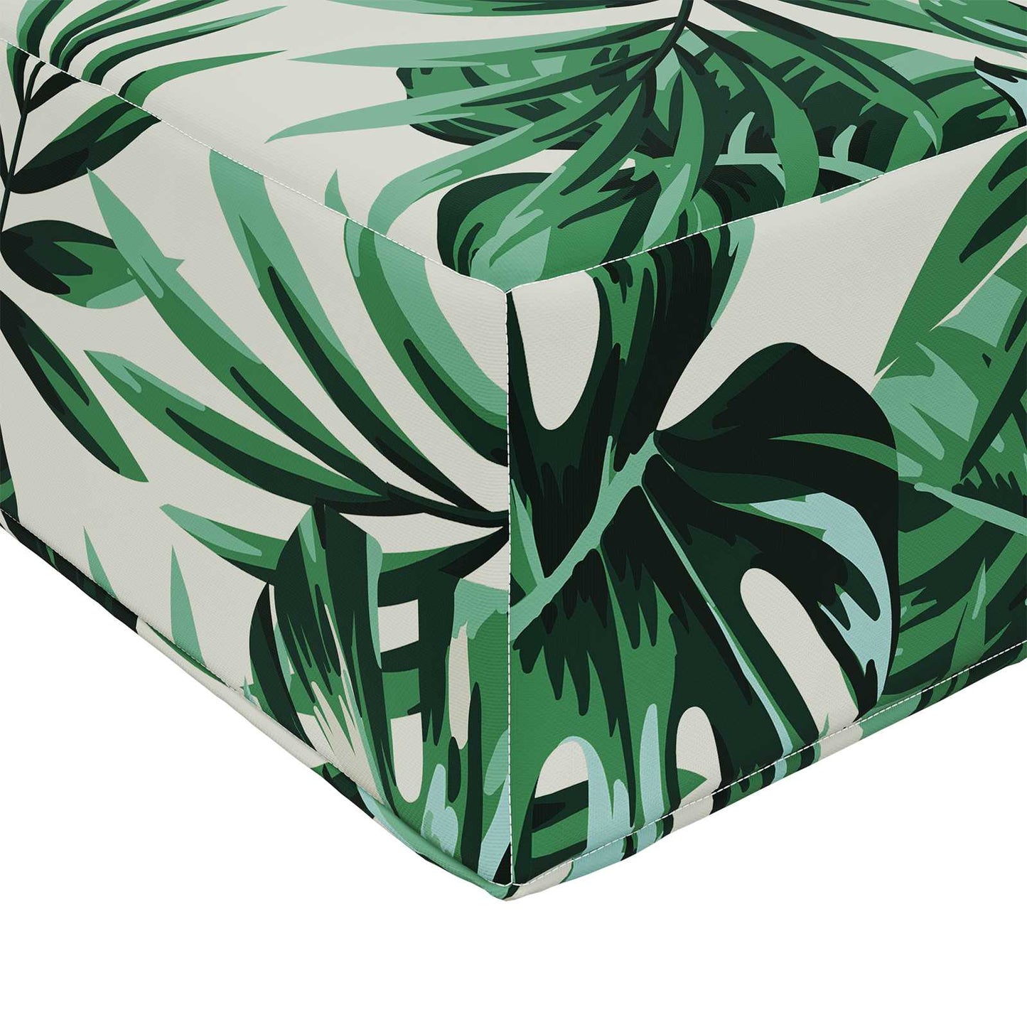 Buiten bankkussen Bladpatroon 60 x 60 x 8 cm Polyester