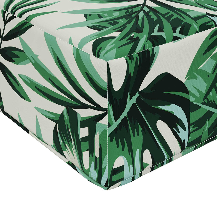 Buiten bankkussen Bladpatroon 60 x 60 x 8 cm Polyester