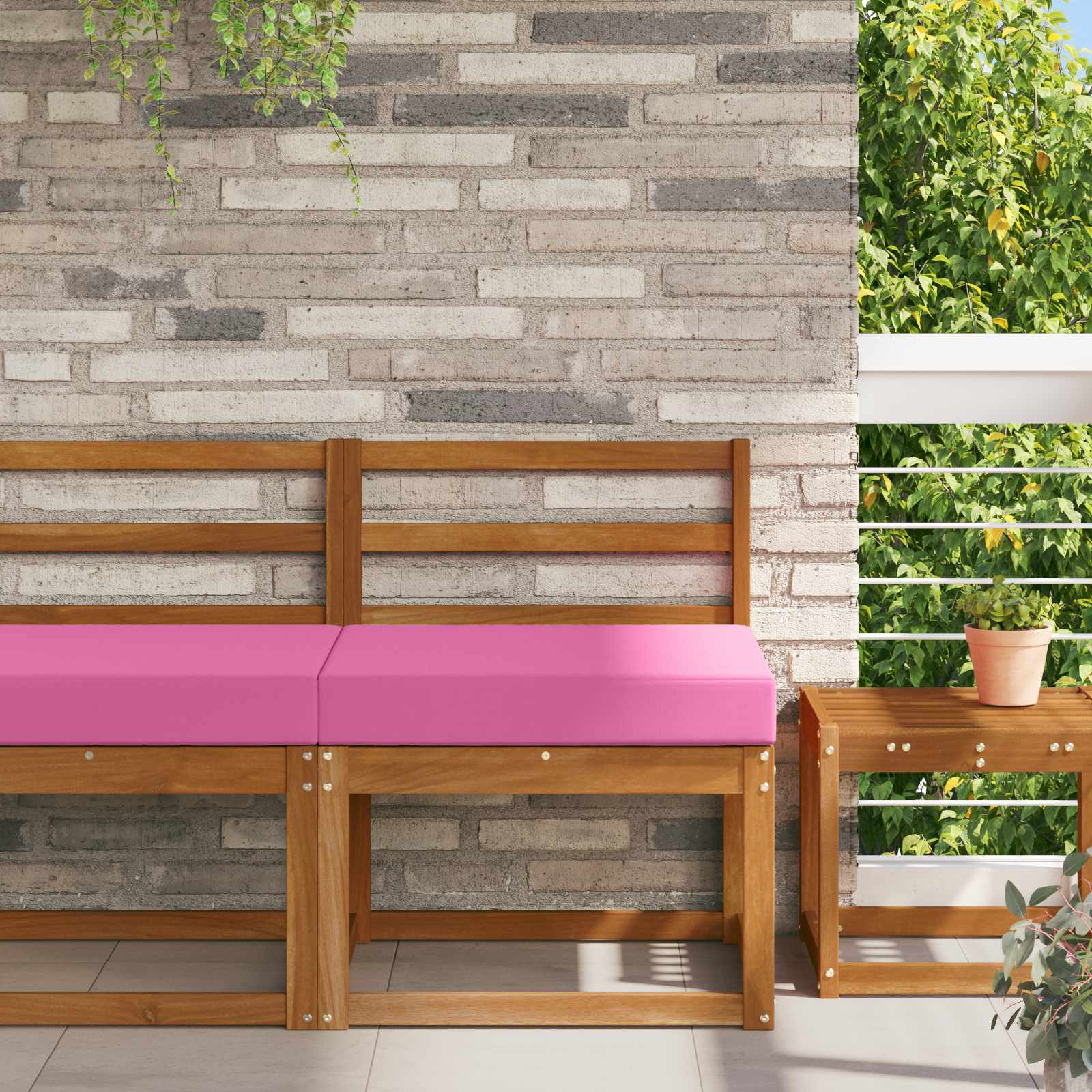 Buiten bankkussen Roze 60 x 60 x 8 cm Polyester