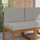 Buiten bankkussen set grijs polyester