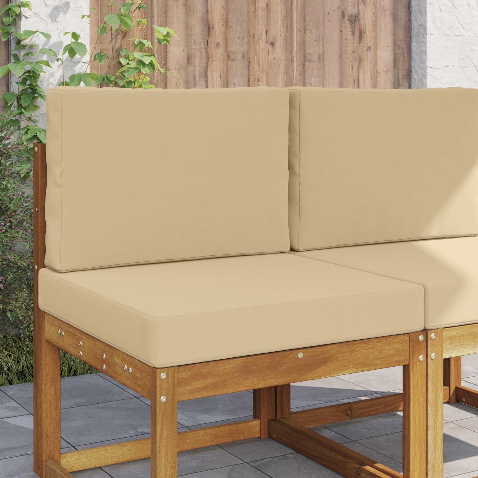 Buiten bankkussen 2 pcs Beige Polyester