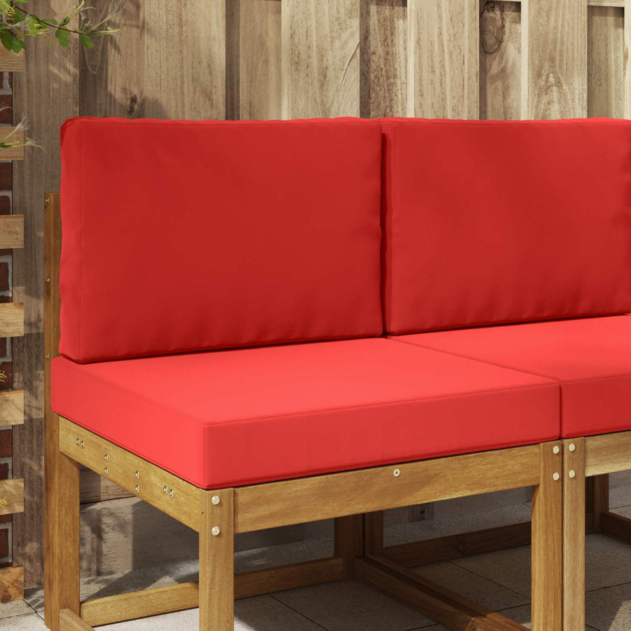Buiten bankkussen 2 pcs Rood Polyester