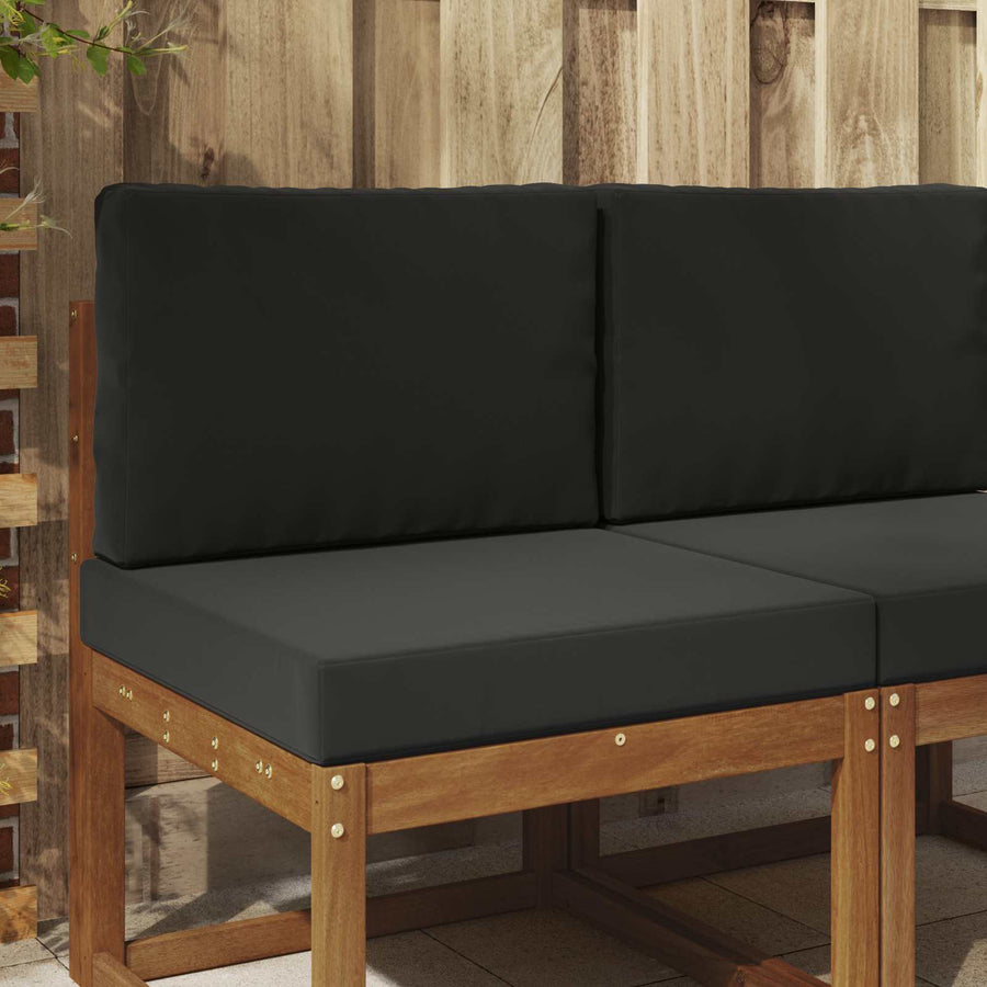 Buiten bankkussen 2 pcs Zwart Polyester