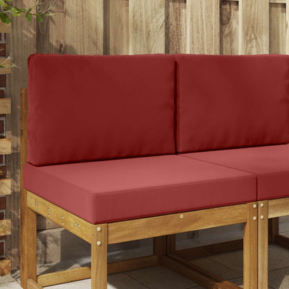 Buiten bankkussen 2 pcs Wijnrood Polyester