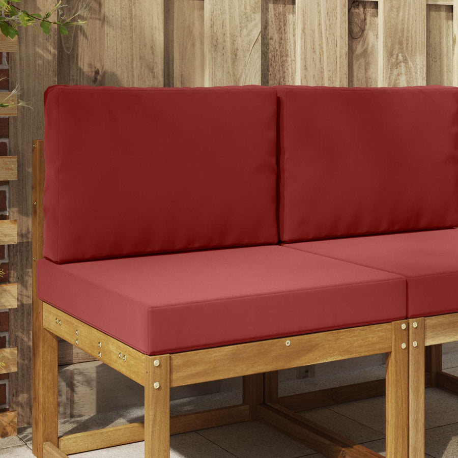 Buiten bankkussen 2 pcs Wijnrood Polyester