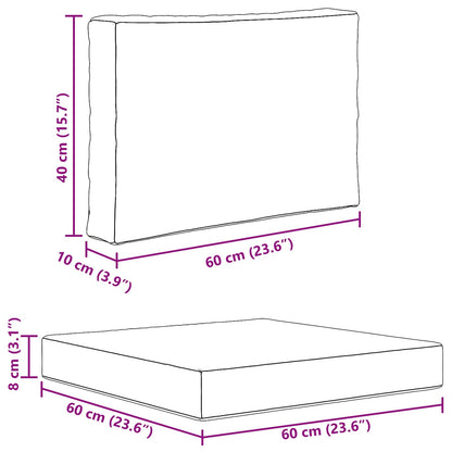 Buiten bankkussen 2 pcs Wijnrood Polyester
