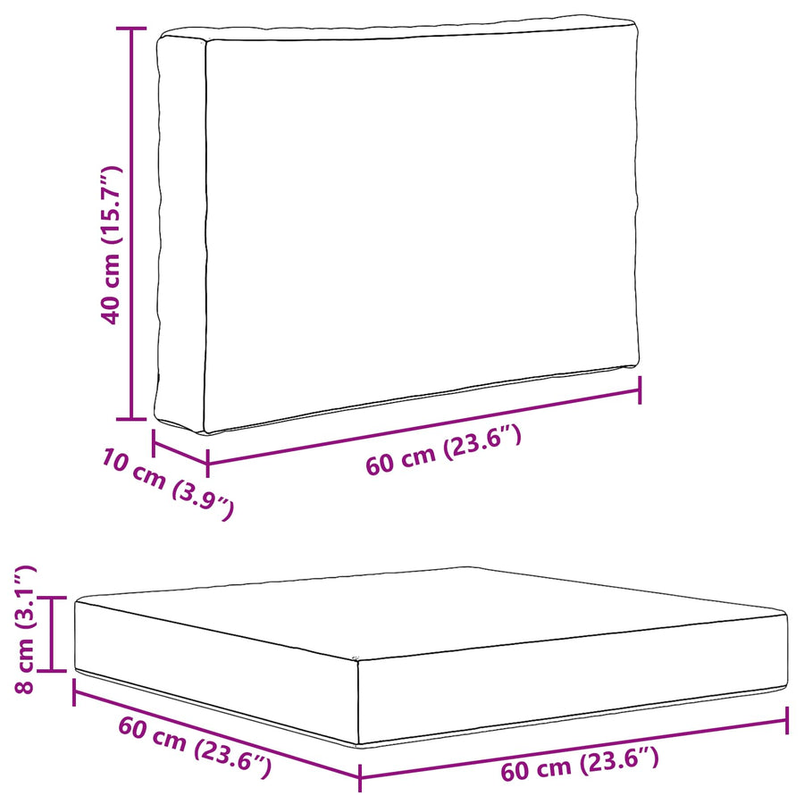 Buiten bankkussen 2 pcs kleurrijk Polyester