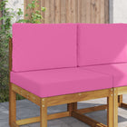 Buitenkussen set roze polyester 60x60x8 cm