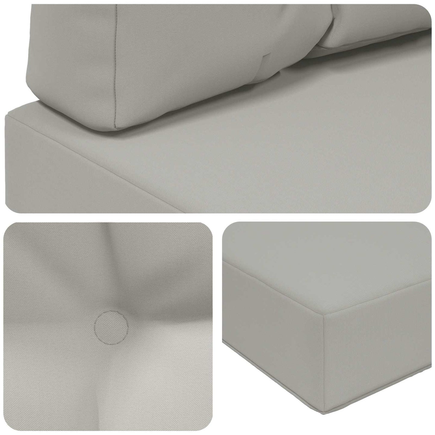 Buiten bankkussen 2 pcs Grijs Polyester