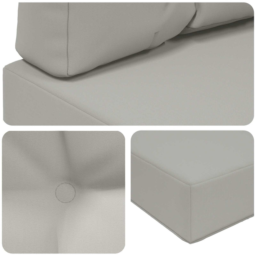 Buiten bankkussen 2 pcs Grijs Polyester